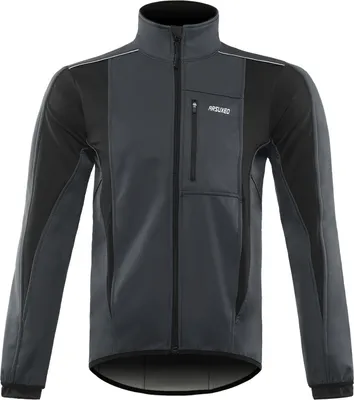 Produktbild von Fahrradjacken Fahrradbekleidung Radtrikot Winter Herbst Warmhalten winddicht wasserdicht Atmungsaktiv Radtrikot Herren Damen Grau Größe L