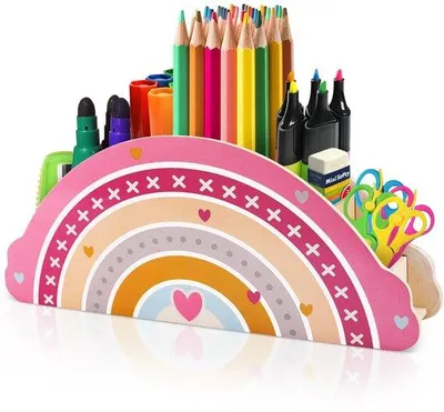 Produktbild von Houten Kinderbüroorganizer mit Regenbogenpoten für Kinderpoten und Klassenausstattung