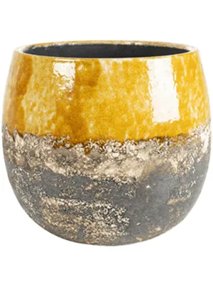 Produktbild von Ter Steege Blumentopf Gelb-Mehrfarbig D 19 cm H 16 cm