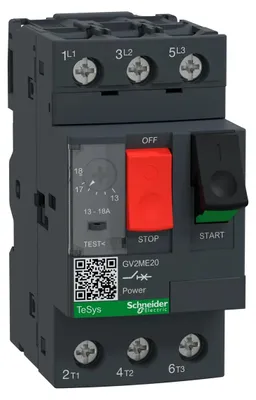Produktbild von TeSys Deca Motorschutzschalter 3P 7,5kW 13-18A PL GV2ME20AP