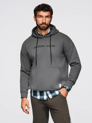 Produktbild von Ombre Clothing Herren-Kapuzenpullover mit Kapuze Shakewn graphit XL