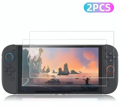 Image de Protège-écran en verre pour Nintendo Switch 2, transparent, compatible PAL