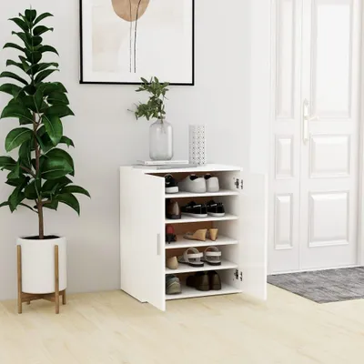 Obrázek produktu pro vidaXL Botník bílý 60x35x70 cm Dřevěný materiál