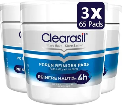Produktbild von Clearasil Poren Reiniger Pads 3 x 65 Stück