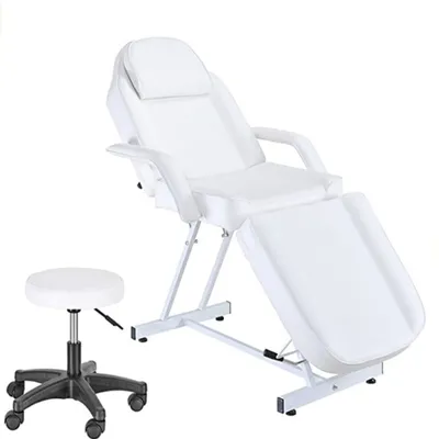 Produktbild von FCH Massageliege Schönheitsstuhl Behandlung Stuhl Massage Stuhl Tattoo Stuhl Schönheitsstuhl mit Drehhocker Weiss