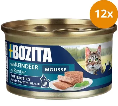 Produktbild von Bozita Cat Dose Mousse Rentier 85g, Adult, Hirsch, 85 g, Getreidefrei