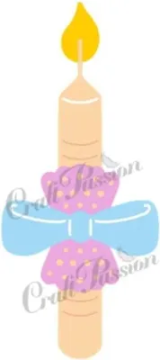 Image de Kit de découpe pour bougies de baptême