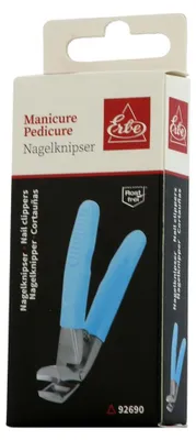Productafbeelding van Erbe Solingen Nagelknipper, nagelknipper met zachte grip, blauw (8,5 cm)