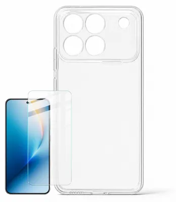 Produktbild von Handyhülle + 9H Schutzglas für Honor Win 5G TPU Dünn Set Bundle Transparent