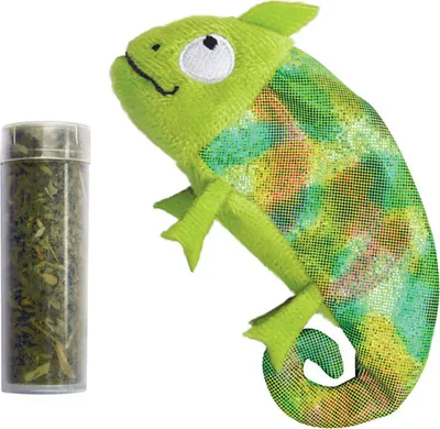 Image de KONG Caméléon avec herbe à chat rechargeable
