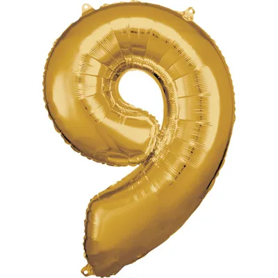 Produktbild von Amscan 9906274, Spielzeugballon, Folie, Gold, Anzahl, 86 cm, 5 Stück(e)