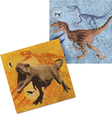 Produktbild von 20 Papierservietten - T-Rex - ca. 33 x 33 cm
