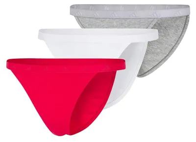 Produktbild von adidas Damen Bikini (3 Pack) - Sport Active Essentials Baumwolle - Slip