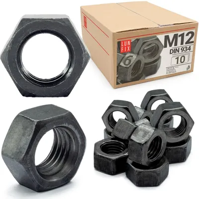 Produktbild von Lun Fix Sechskantmutter M12 DIN 934 Schwarz