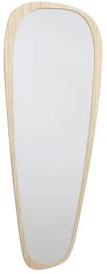 Zdjęcie produktu dla Lustro ścienne prostokątne, drewniane, naturalne, do zawieszenia pionowo lub poziomo, wymiary: 40 x 110 x 1,2 cm