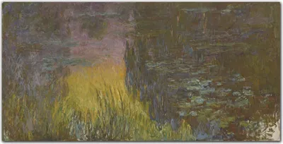 Produktbild von Coloray Küchenrückwand 100x50 Spritzschutz aus Glas - Monet Seerosen Sonne