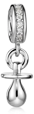 Image de MATERIA by Matthias Wagner Perle pendentif tétine bébé 925 argent zirconium rhodié 1697