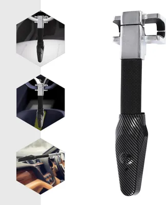 Produktbild von Lenkradkralle - Diebstahlsicherung mit Alarm - 130 dB Sirene - Mikrobewegungssensor & Erschütterungsauslösung - Gehärteter Stahl, Schnittfest - Für Speichenbreite ≤7,5 cm - Schwarz