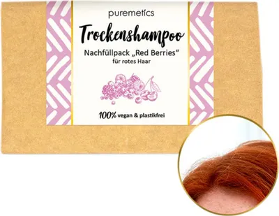 Immagine prodotto di Shampoo secco - Bacche rosse | ricarica capelli rossi 100g
