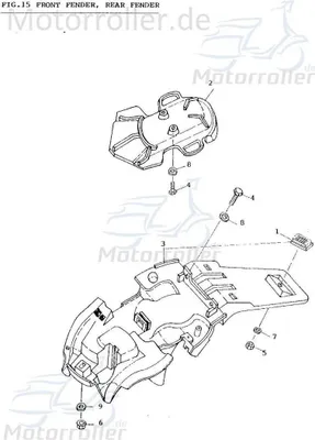 Produktbild von Adly Kotflügel hinten Scoody 50 Spritzschutz 50ccm 2Takt Motorroller.de Schutzblech Schutz-Blech Radabdeckung Innenkotflügel Radlauf Radlauf-Schutz
