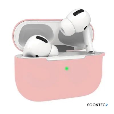 Produktbild von AirPods Pro Hülle Rosa SOONTEC Case Silikon Schutzhülle für Apple AirPods Pro