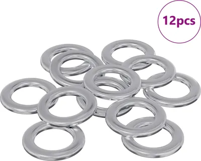 Obrázok produktu pre vidaXL Podložky 12 ks strieborné 10 x 10 x 0,8 mm železo