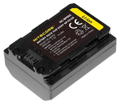 Immagine prodotto di Nitecore NP-FZ100 2250mAh li-on batteria compatibile Sony Alpha