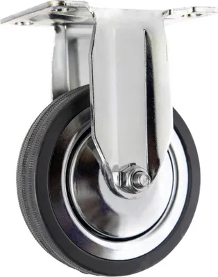 Produktbild von TOOLCRAFT TO-5137932 Bockrolle mit Anschraubplatte 100 mm Gummi Tragfähigkeit (max.): 80 kg