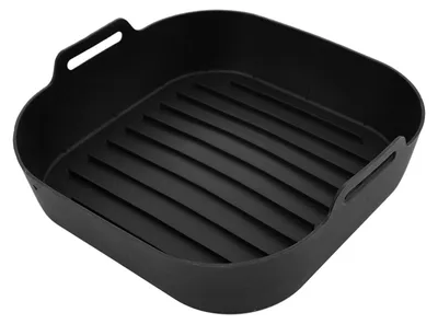 Produktbild von Silikon-Einlage für Heißluftfritteusen, wiederverwendbarer Korbeinsatz für Heißluftfritteusen, Topf-, Ofen- und Backblecheinlage, Zubehör für Heißluftfritteusen