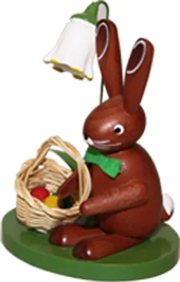 Immagine prodotto di Decorazione pasquale: coniglio di Pasqua con cesto, altezza 8 cm, nuovo