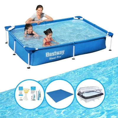 Zdjęcie produktu dla Bestway Pool Steel Pro 221x150x43 cm - Zestaw basenowy