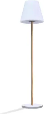 Produktbild von Solarbetriebene und wiederaufladbare Tischleuchte – LUMISKY – STANDY MINI WOOD SOLAR – H 25 cm – Warmweißes und dimmbares weißes LED-Licht