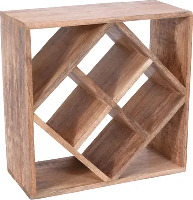 Obrázek produktu pro Vynikající držák na láhev na víno Houseware, dřevo, 33x15 cm, hnědý