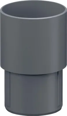 Produktbild von INEFA Fallrohr Verbinder, PVC DN50 / 50mm Anthrazit Ablaufrohrverbinder Dachrinnenzubehör, einfache Steckmontage,  Germany
