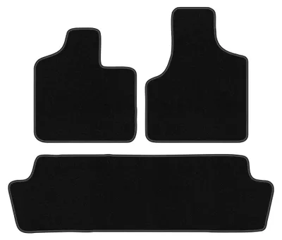 Produktbild von Velours-Fußmatten für Chrysler Grand Voyager III 2000-2008 (Minivan) – 4-tlg, Schwarz, passgenau – Wielganizator BASIC