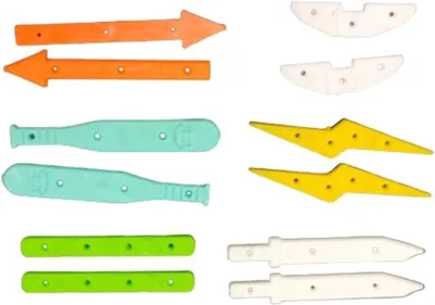 Productafbeelding van Fingerboard Rails 6 Sets, Plastic, Wit Zwart, Veilig voor Kinderen