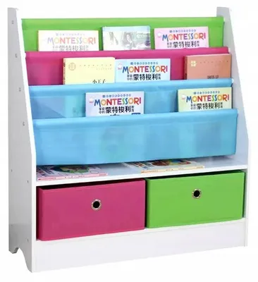 Produktbild von MPMAX Weißes Kinderzimmer Regal für Spielzeug und Bücher