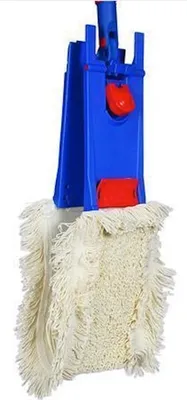 Produktbild von CleanSV® Wischset chrom Laschenmop 40 cm Lamo, Reinigungswagen 2 x 18 Liter Eimer, Presse, Deichsel, 1 Laschenmop Halter Lamo, 3 x Laschenmop Baumwolle, Teleskopstiehl