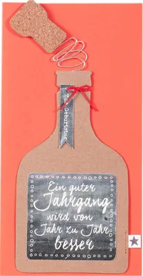 Produktbild von Knallkorken Karte "Ein guter Jahrgang"