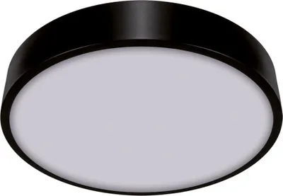 Produktbild von LED Deckenlampe Metall rund Ø 30 cm Schwarz 4000 K neutralweißes Licht 1510 lm Deckenleuchte