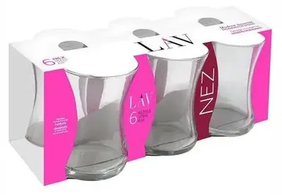 Produktbild von LAV Nez Teeglas-Set 6-teilig aus Glas, 175 ml pro Glas