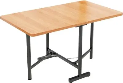 Produktbild von AIORBER Moderner minimalistischer Esstisch in Naturholzoptik, ausziehbar und klappbar, platzsparender Küchentisch 120×80 cm mit stabiler Legierungsstütze