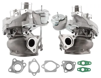 Obrázok produktu pre Turbodúchadlo s dvojitým systémom – motor 3,5 litra – chladenie vodou a olejom – materiál: železo a hliník – vylepšenie výkonu