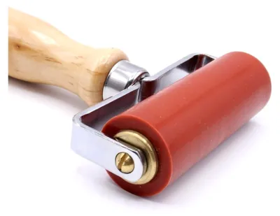 Produktbild von Andrückrolle 90 mm aus Silikon mit Naturholzgriff