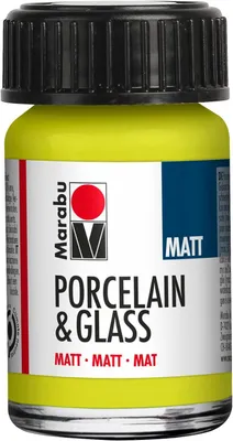 Produktbild von Marabu Farbe "Porcelain & Glass" matt 15 ml reseda