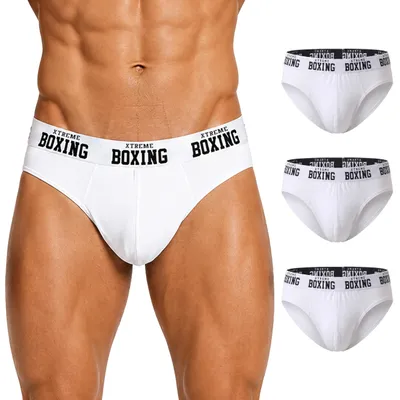 Imagen del producto de Omgoods - Calzoncillos para hombre de algodón elástico - Ropa interior masculina transpirable y cómoda