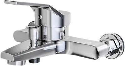 Obrázok produktu pre Termostatická kúpeľňová batéria z chrómu s roztečou 150 mm – bezpečná regulácia teploty – moderné kúpeľňové vybavenie
