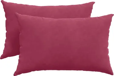 Produktbild von vidaXL Sofakissen 2 Stück Weinrot 60 x 40 cm Cordstoff
