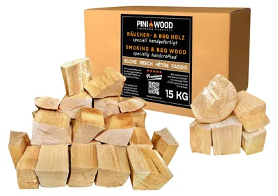 Image de 15 kg de copeaux de bois de hêtre pour la cuisson au fumoir
