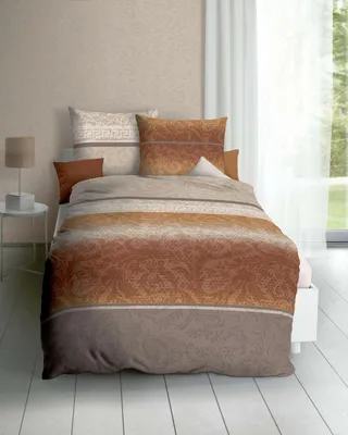 Produktbild von Kaeppel Mako-Satin Bettwäsche Sweet Home Adonia 100% Baumwolle Reißverschluss Bettbezug Kissenbezug Bettgarnitur Bettwäsche-Set 135x200 + 80x80 cm